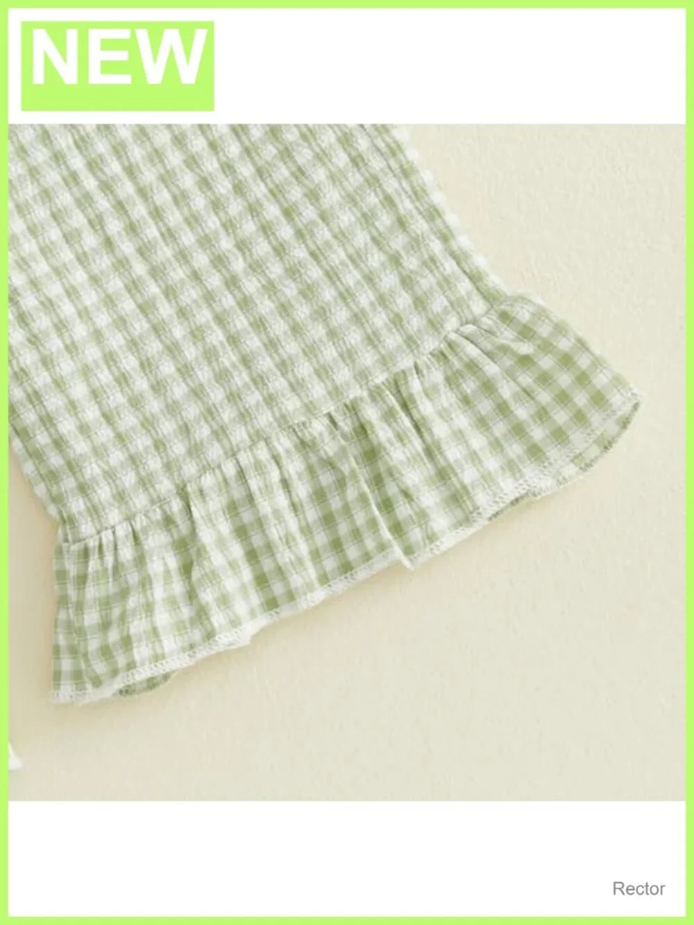 Toddler Girl Gingham Tank Top and Pants Set 2-Piece Sleeveless Outfit